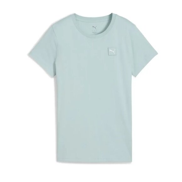 Puma ESS Elevated Basic T-Shirt in Modern Mint/Green - Picture 1 of 3